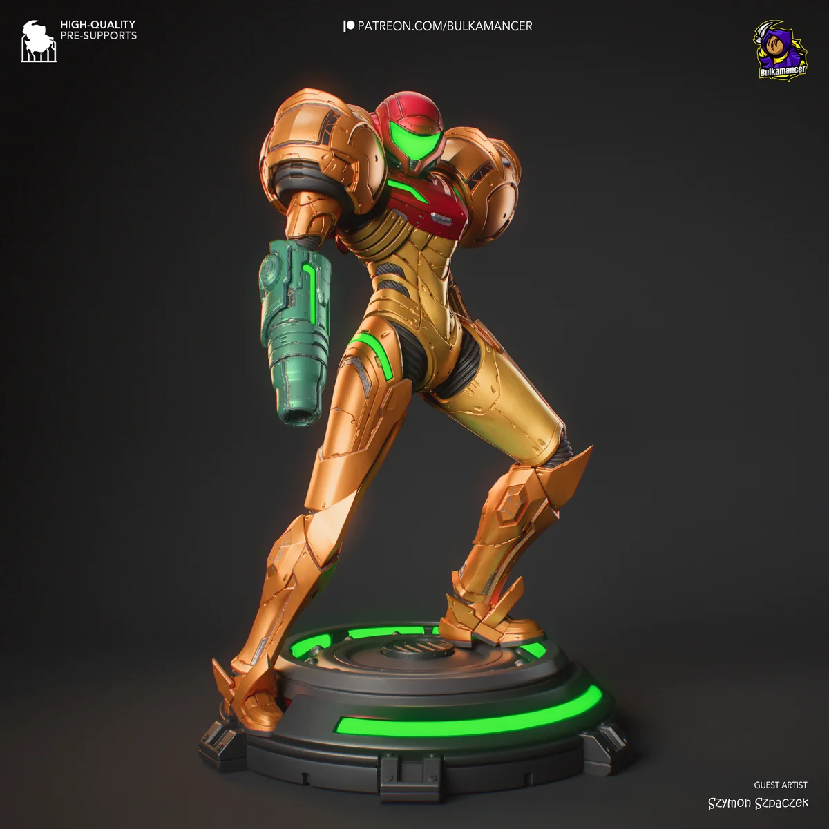 Samus Aran | Fan Art | 3D Printed Resin Model Garage Kit | *Un-Painted* | Bulkamancer 3
