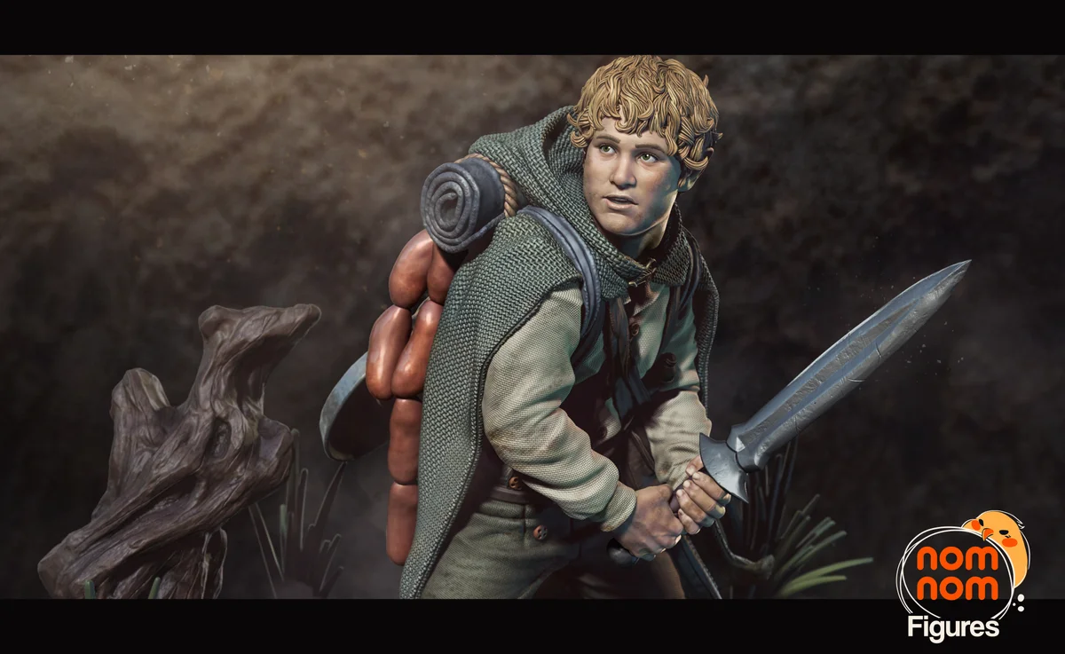 Samwise | Fan Art | 3D Printed Resin Model Garage Kit | *Un-Painted* | Nomnom