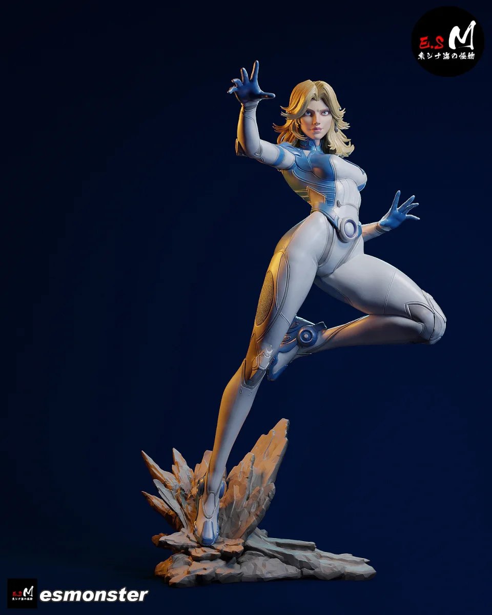 Invisible Woman | Fan Art | 3D Printed Resin Model Garage Kit | *Un-Painted* | ES Monster 7