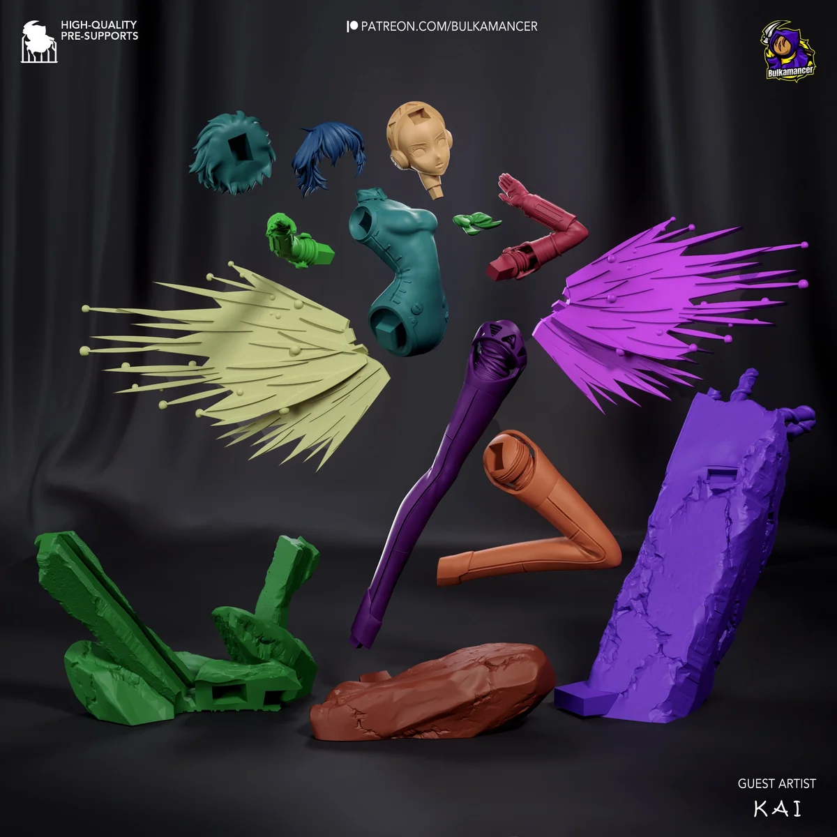 Anti-Shadow Android | Fan Art | 3D Printed Resin Model Garage Kit | *Un-Painted* | Bulkamancer 6