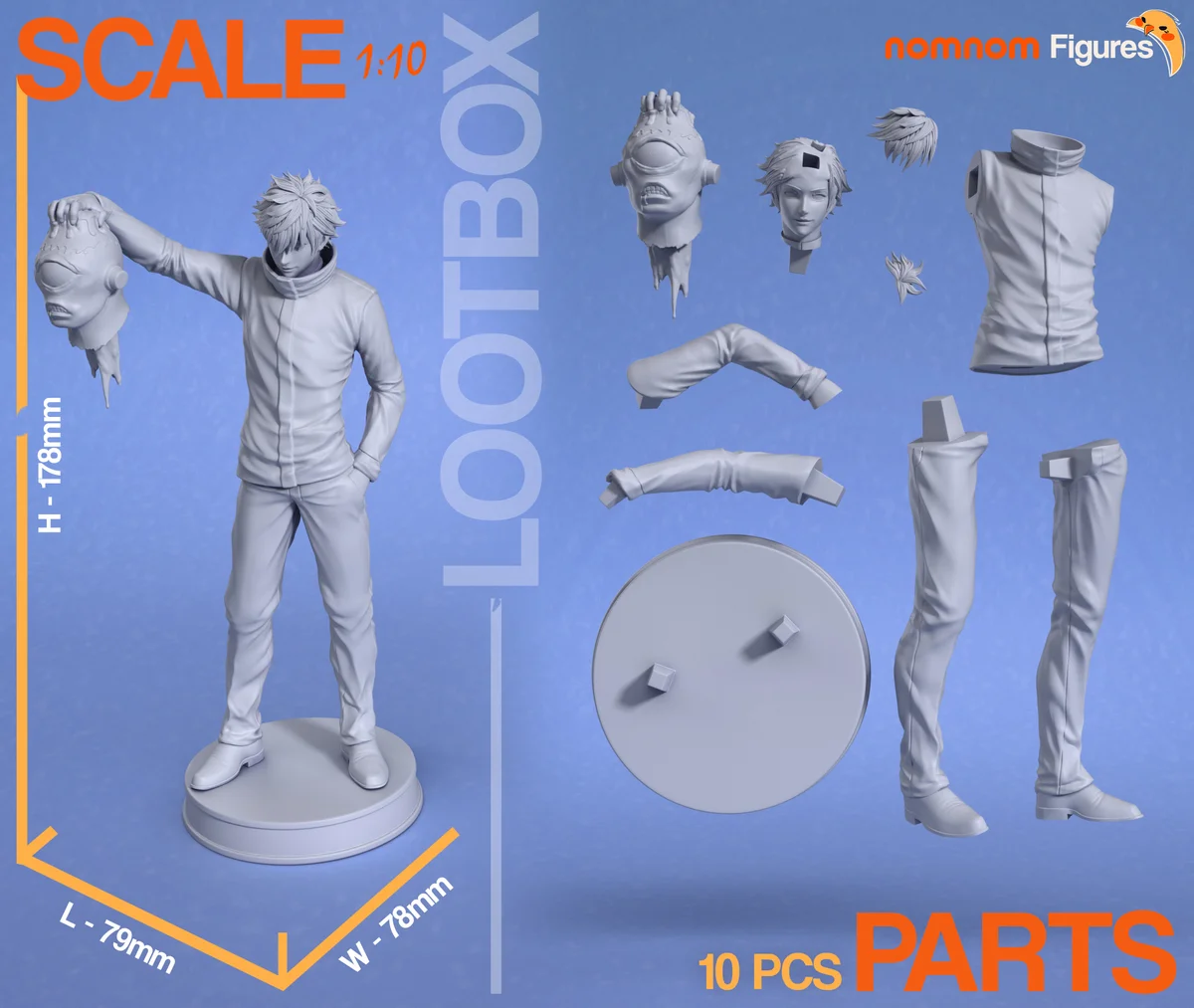 Satoru Gojo | Fan Art | 3D Printed Resin Model Garage Kit | *Un-Painted* | Nomnom 3