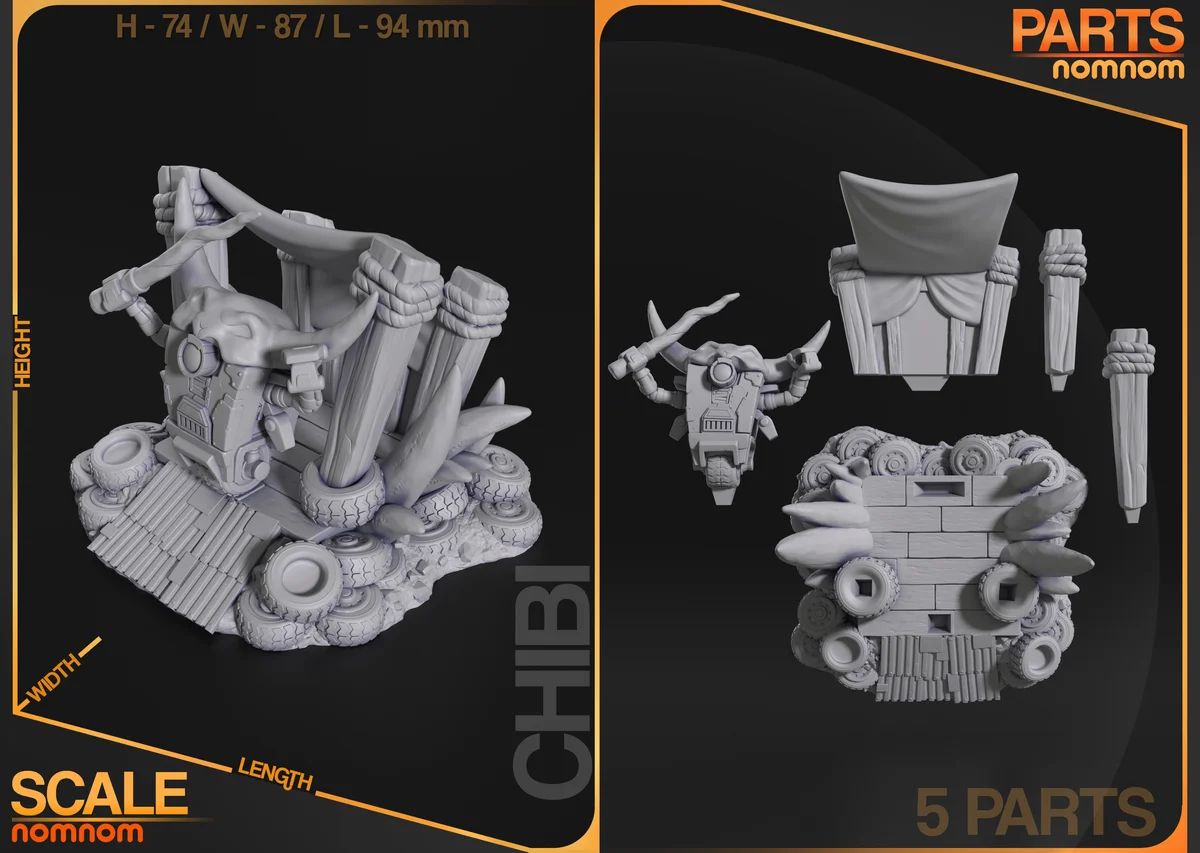 Chibi Claptrap | Fan Art | 3D Printed Resin Model Garage Kit | *Un-Painted* | Nomnom 3