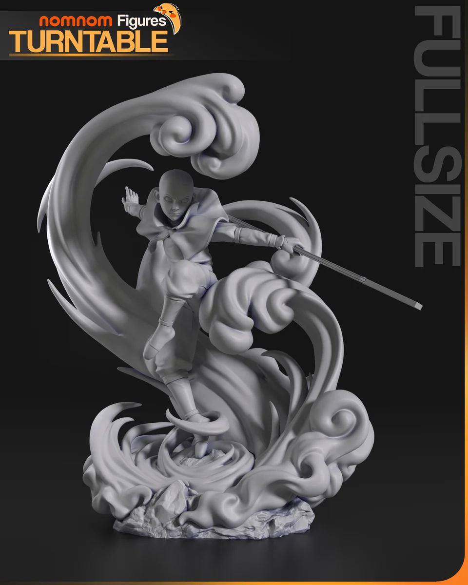 Aang | Fan Art | 3D Printed Resin Model Garage Kit | *Un-Painted* | Nomnom 4