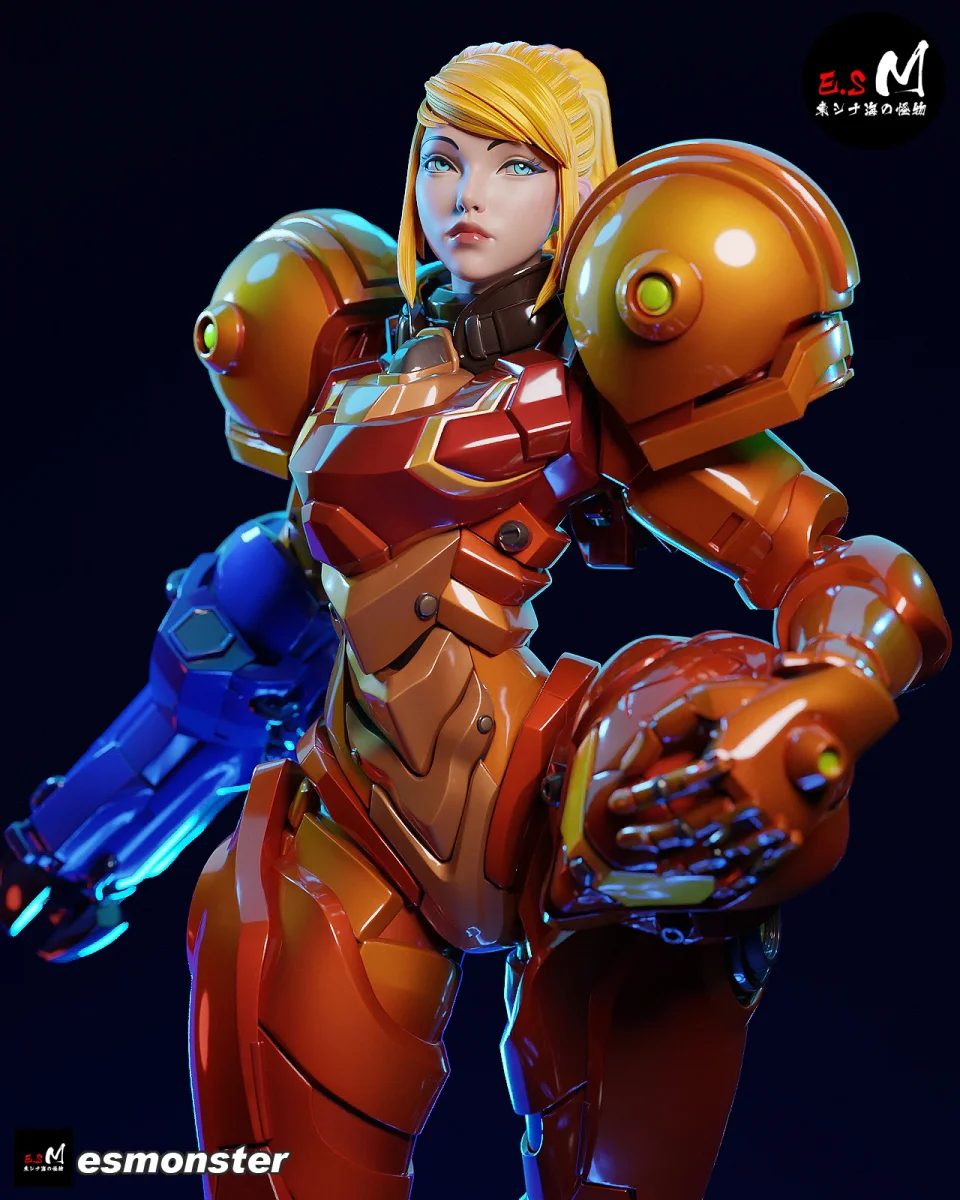Samus Aran (Power Suit) | Fan Art | 3D Printed Resin Model Garage Kit | *Un-Painted* | ES Monster