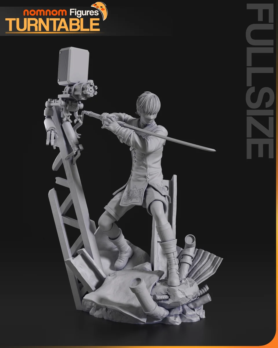 9S | Fan Art | 3D Printed Resin Model Garage Kit | *Un-Painted* | Nomnom 5
