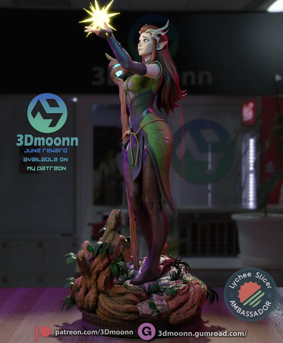 Keyleth | Fan Art | 3D Printed Resin Model Garage Kit | *Un-Painted* | 3DMoonn 6