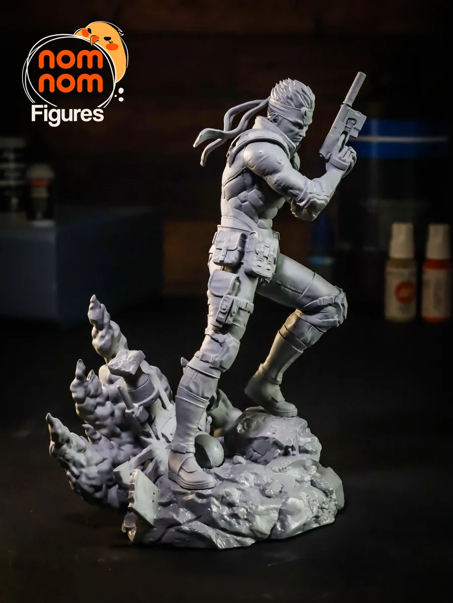 Solid Snake | Fan Art | 3D Printed Resin Model Garage Kit | *Un-Painted* | Nomnom 11