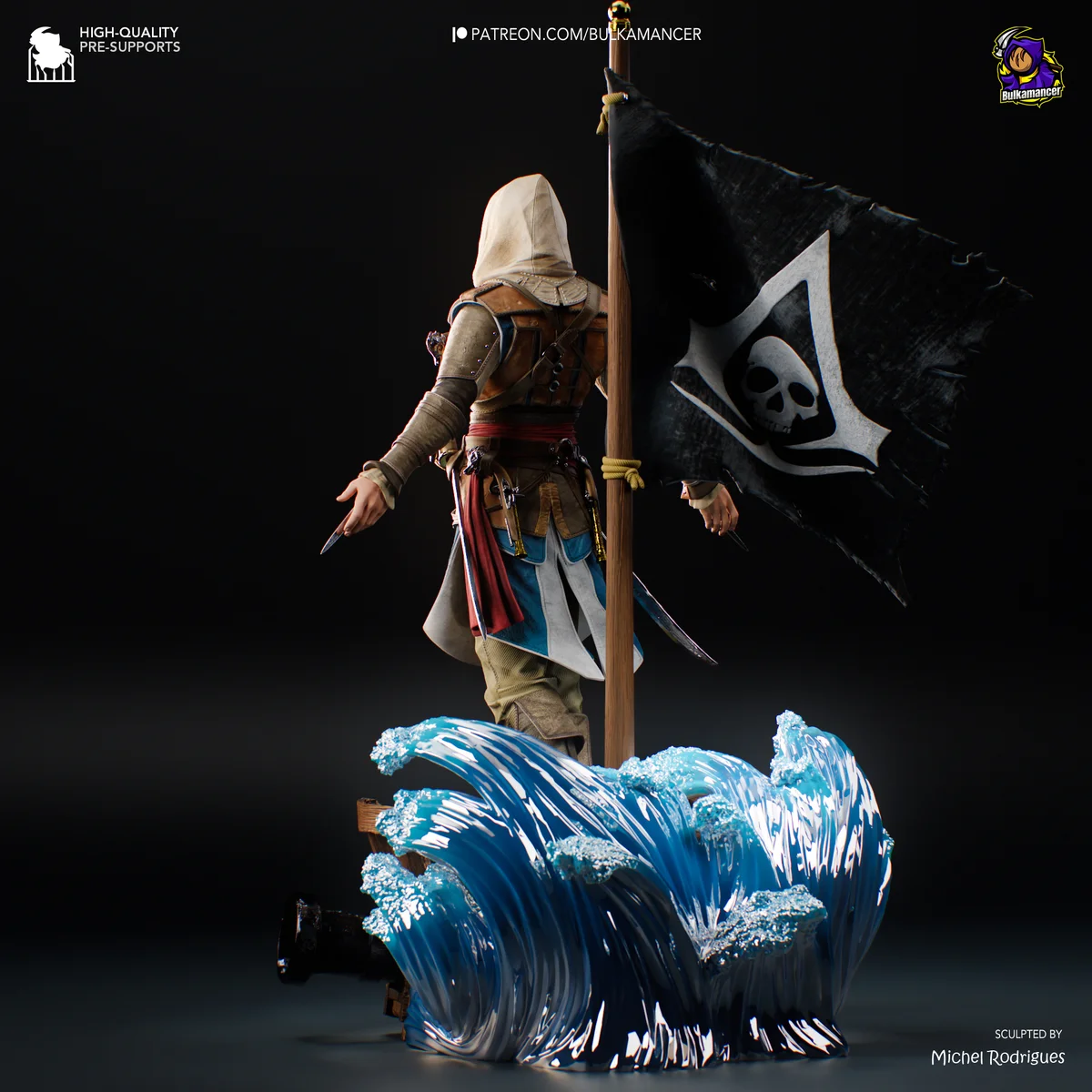 Edward Kenway | Fan Art | 3D Printed Resin Model Garage Kit | *Un-Painted* | Bulkamancer 6