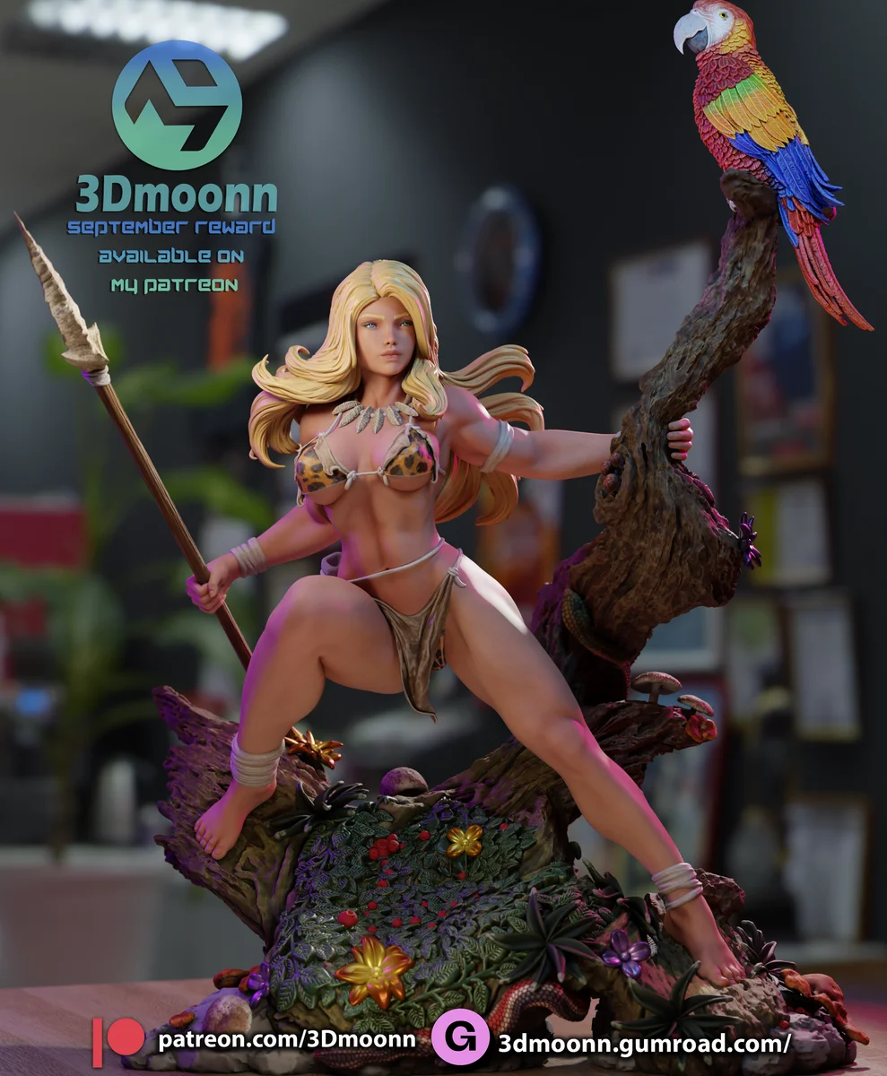 Shanna | Fan Art | 3D Printed Resin Model Garage Kit | *Un-Painted* | 3DMoonn 3