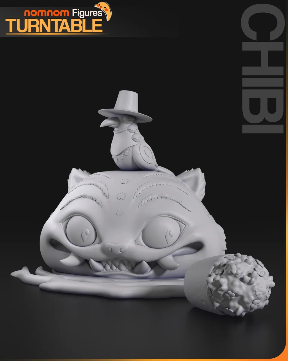 Chibi Derpy Tiger | Fan Art | 3D Printed Resin Model Garage Kit | *Un-Painted* | Nomnom 4