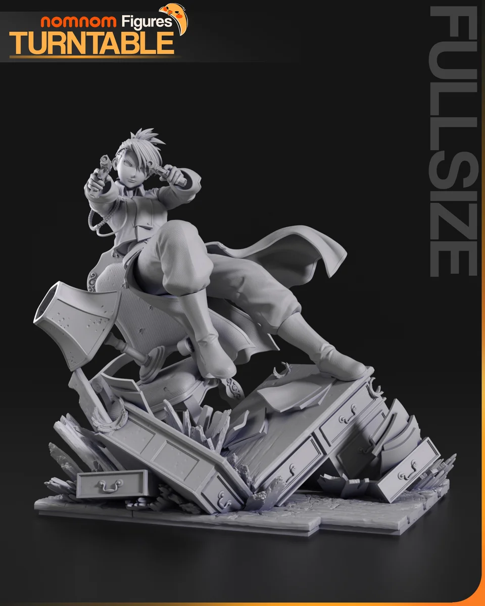 Riza Hawkeye | Fan Art | 3D Printed Resin Model Garage Kit | *Un-Painted* | Nomnom 8
