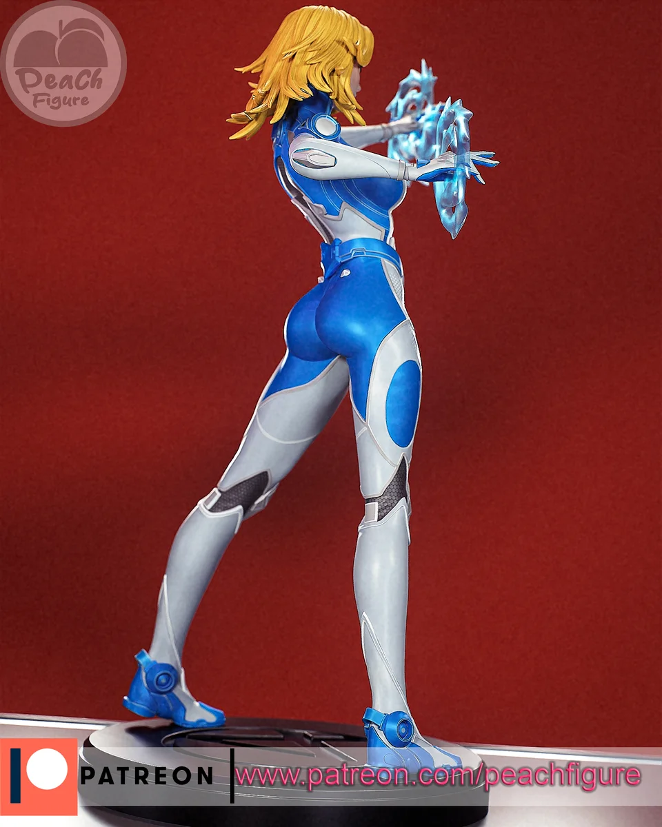 Invisible Woman | Fan Art | 3D Printed Resin Model Garage Kit | *Un-Painted* | Peach Figure 5
