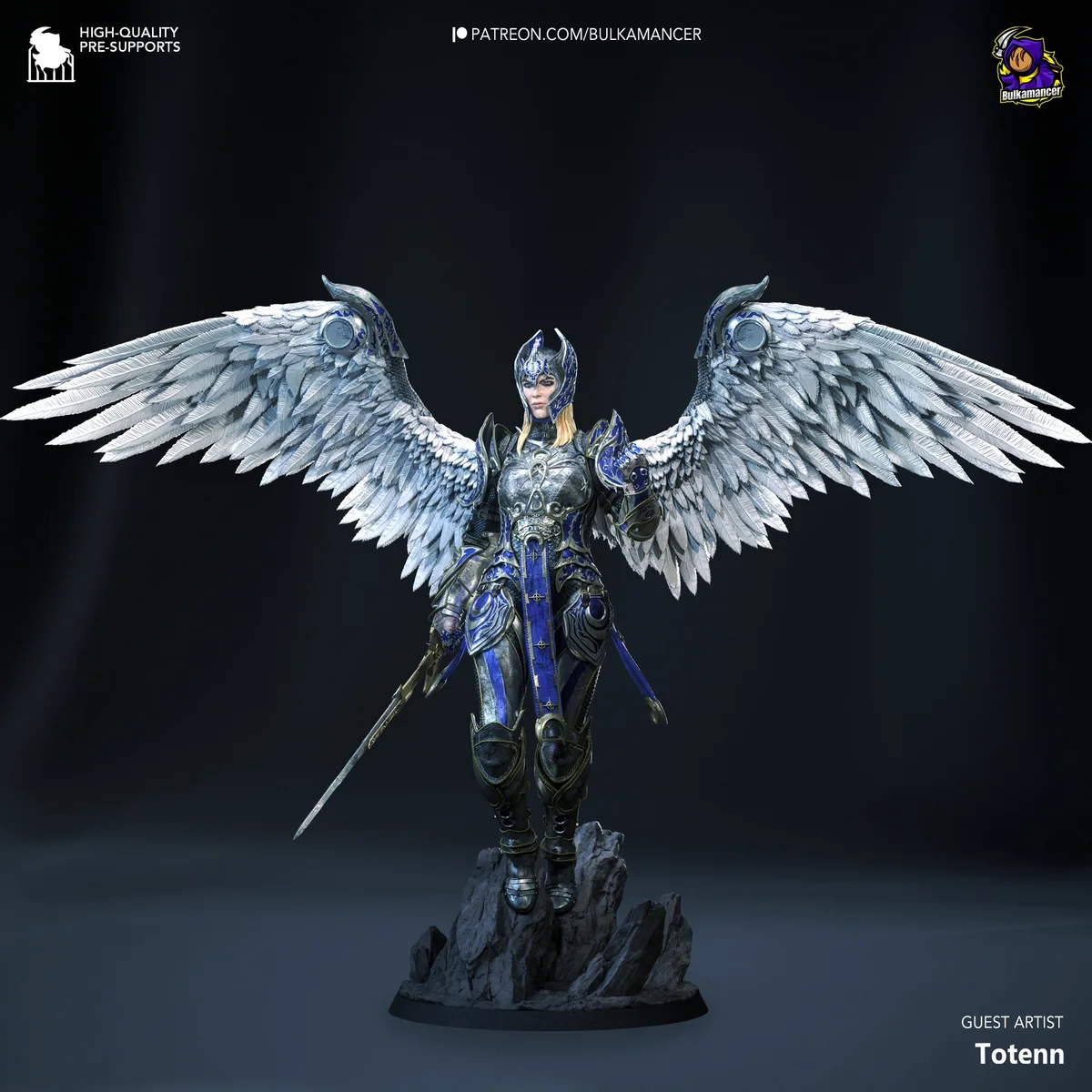 Resplendent Paladin | Fan Art | 3D Printed Resin Model Garage Kit | *Un-Painted* | Bulkamancer 3