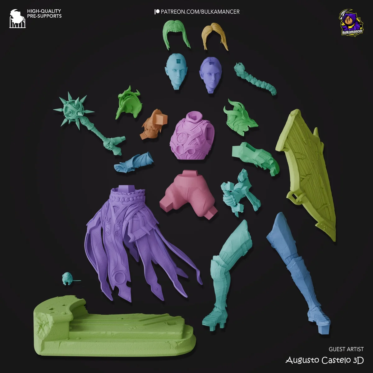 Sulking Cleric | Fan Art | 3D Printed Resin Model Garage Kit | *Un-Painted* | Bulkamancer 6