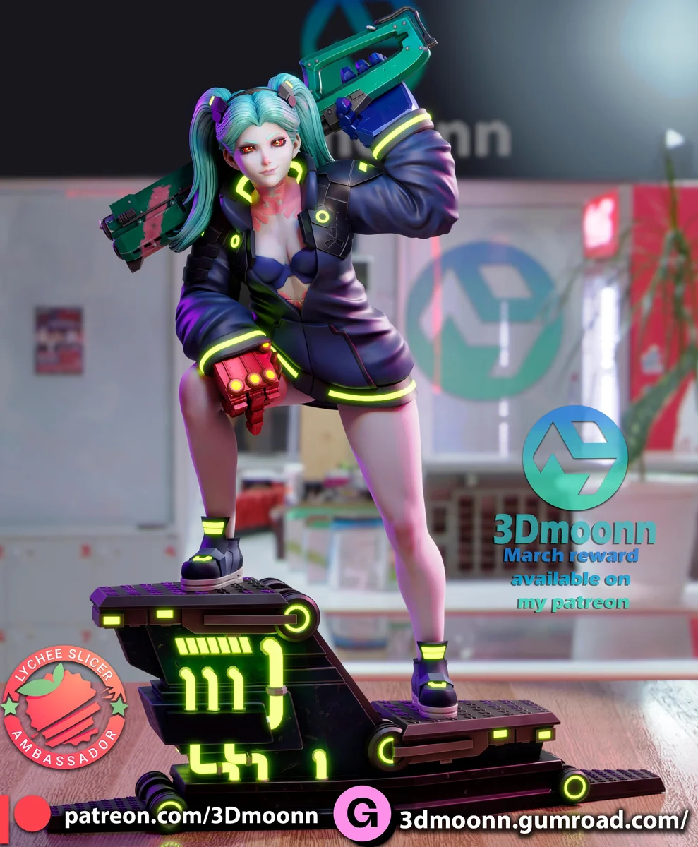Rebecca | Fan Art | 3D Printed Resin Model Garage Kit | *Un-Painted* | 3DMoonn