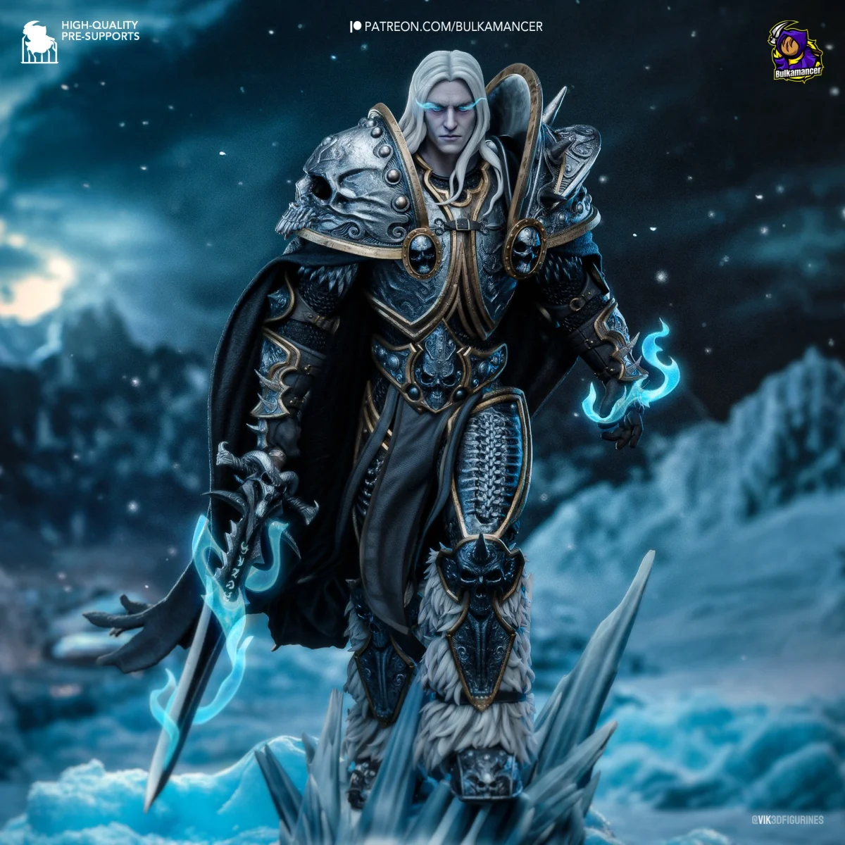 Arthas | Fan Art | 3D Printed Resin Model Garage Kit | *Un-Painted* | Bulkamancer
