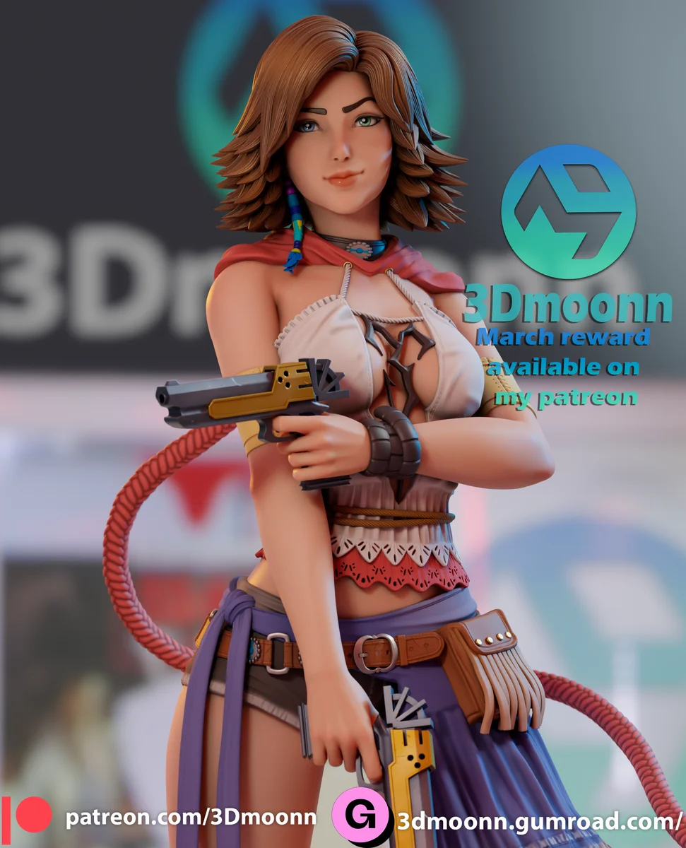 Yuna | Fan Art | 3D Printed Resin Model Garage Kit | *Un-Painted* | 3DMoonn