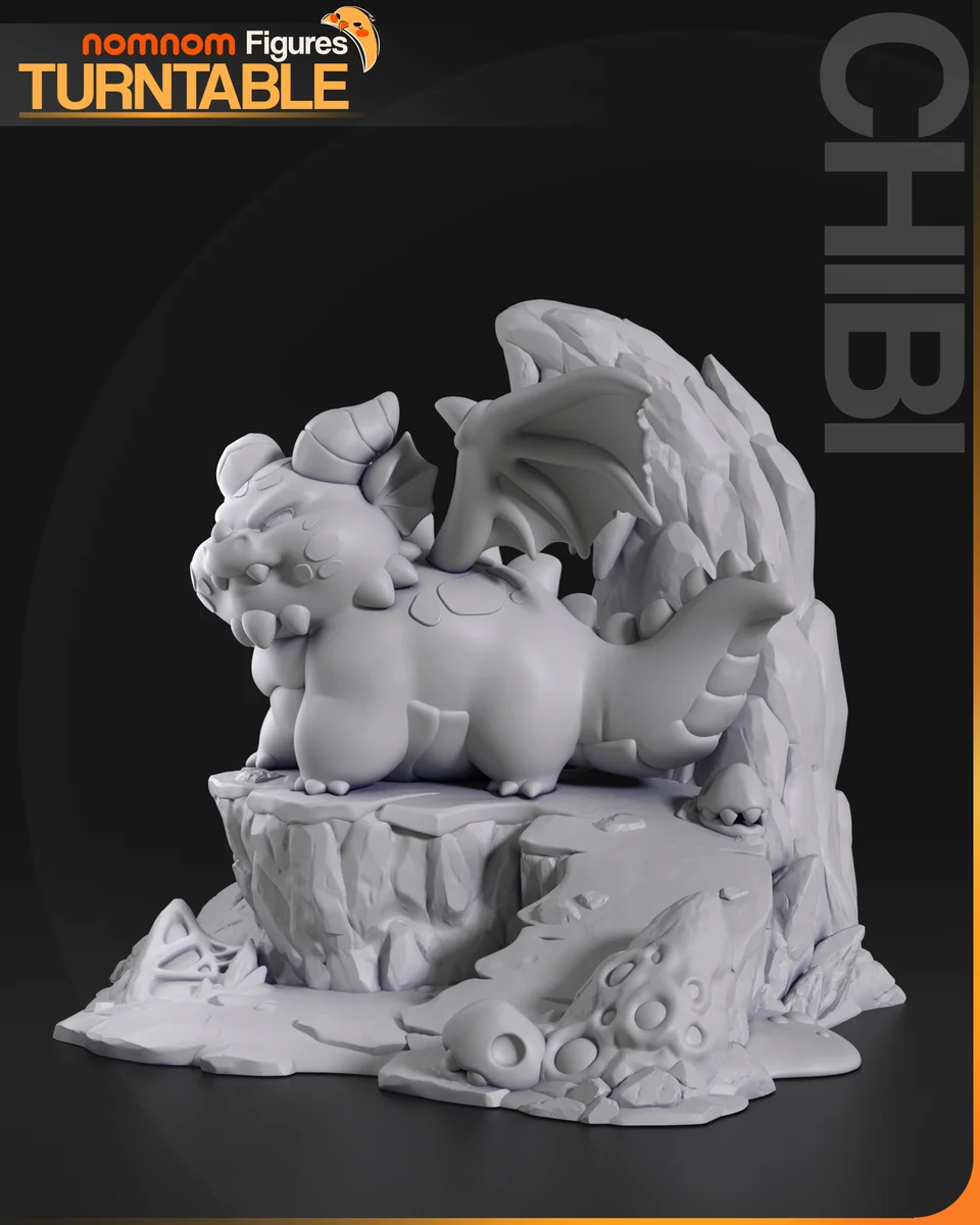 Chibi Themberchaud | Fan Art | 3D Printed Resin Model Garage Kit | *Un-Painted* | Nomnom 5