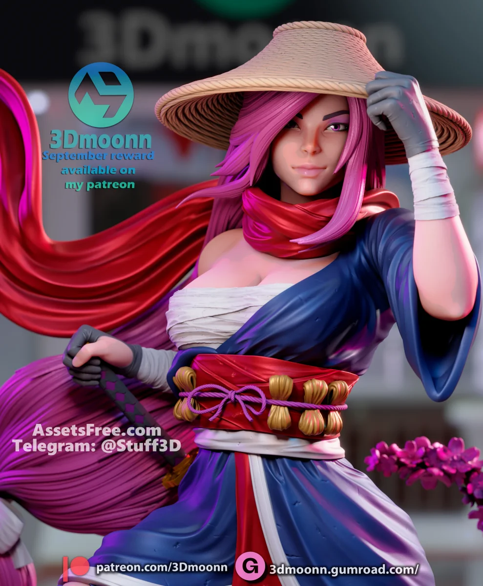 Psylocke | Fan Art | 3D Printed Resin Model Garage Kit | *Un-Painted* | 3DMoonn