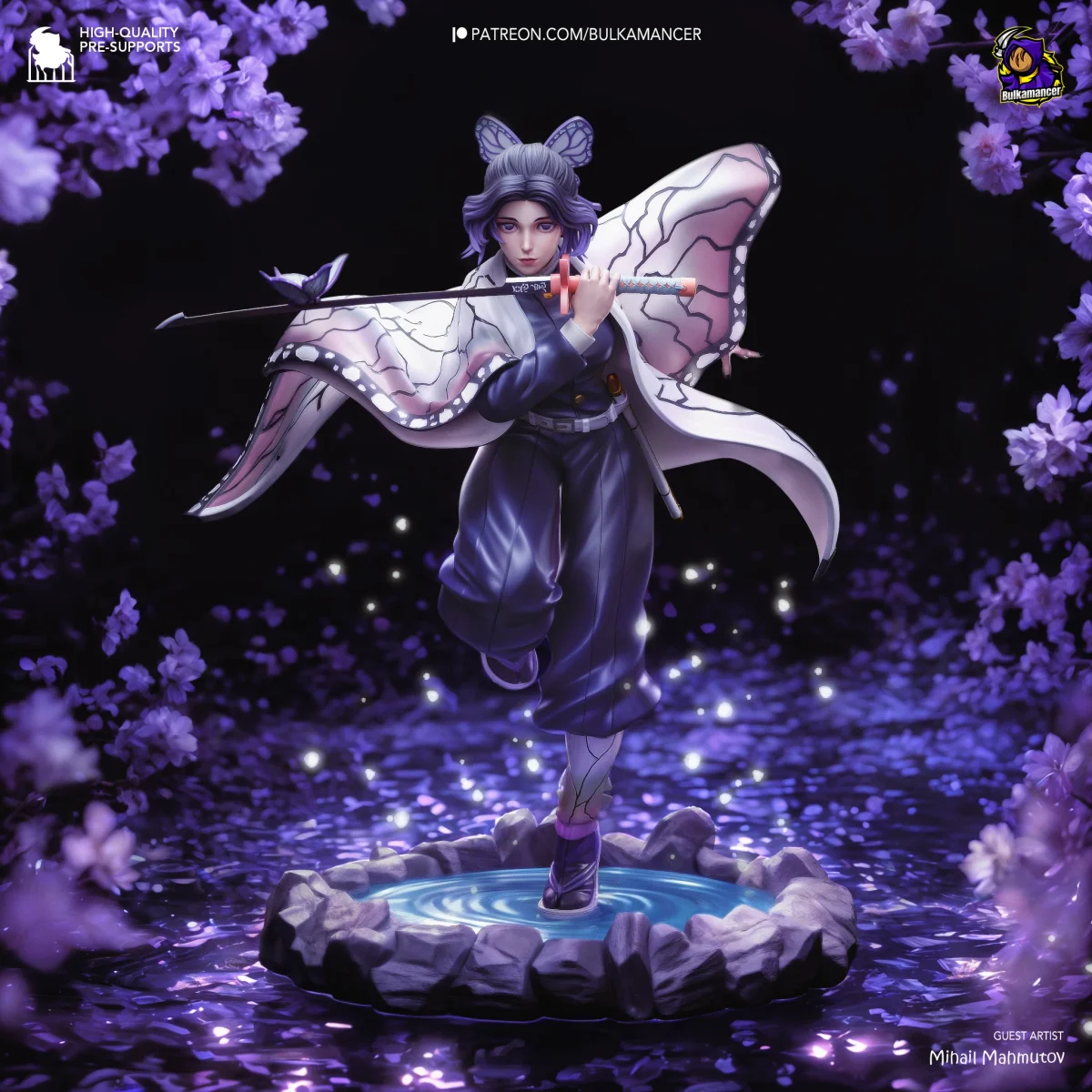 Shinobu Kocho | Fan Art | 3D Printed Resin Model Garage Kit | *Un-Painted* | Bulkamancer