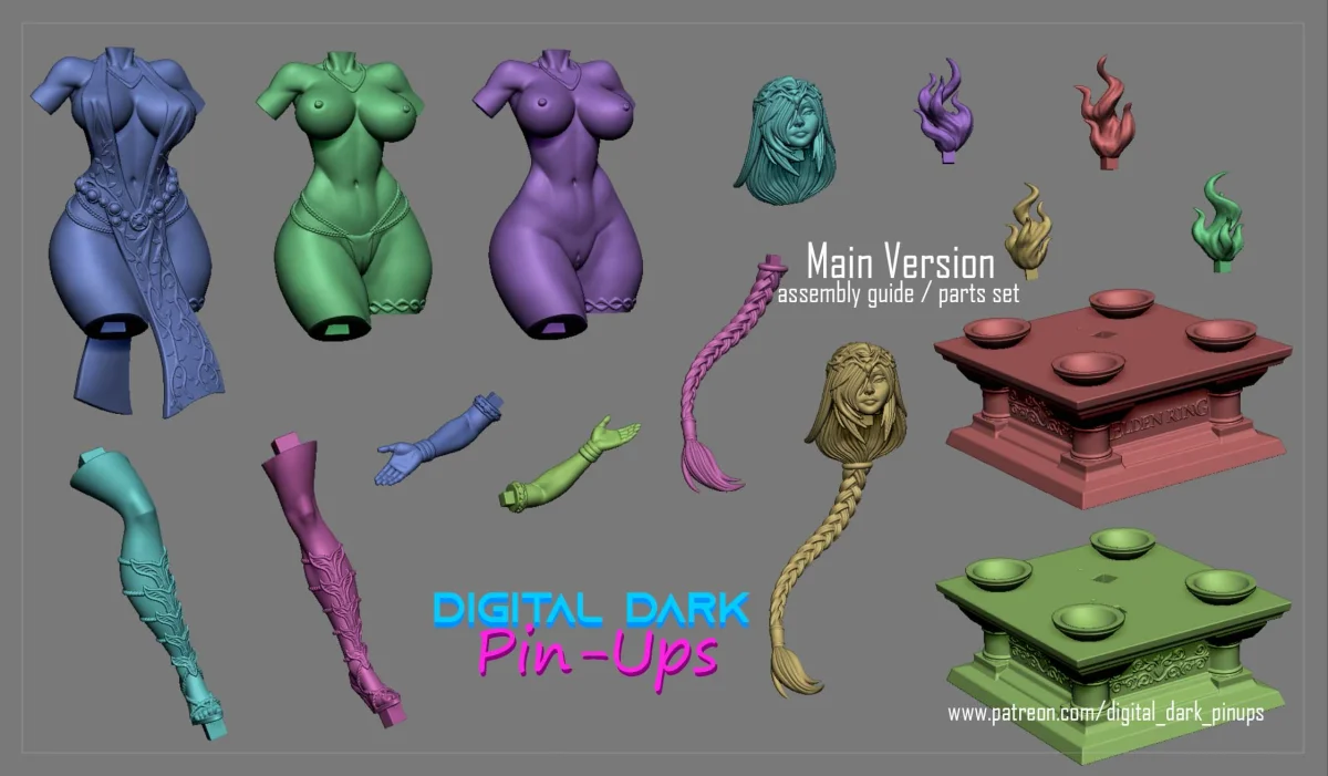Queen Marika SFW-NSFW | Fan Art | 3D Printed Resin Model Garage Kit | *Un-Painted* | Digital Dark 6