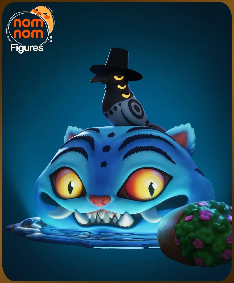 Chibi Derpy Tiger | Fan Art | 3D Printed Resin Model Garage Kit | *Un-Painted* | Nomnom