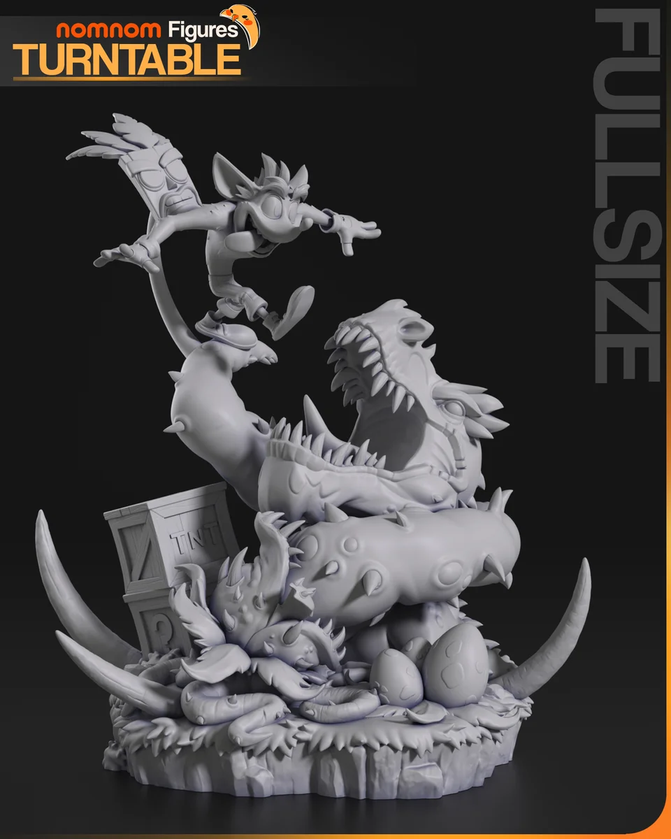 Crash | Fan Art | 3D Printed Resin Model Garage Kit | *Un-Painted* | Nomnom 4