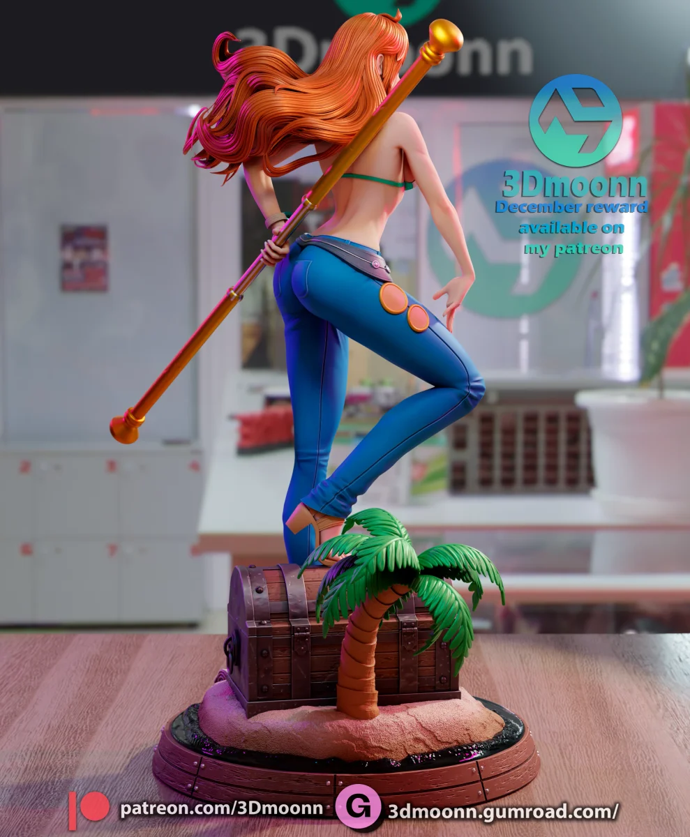 Nami | Fan Art | 3D Printed Resin Model Garage Kit | *Un-Painted* | 3DMoonn 4