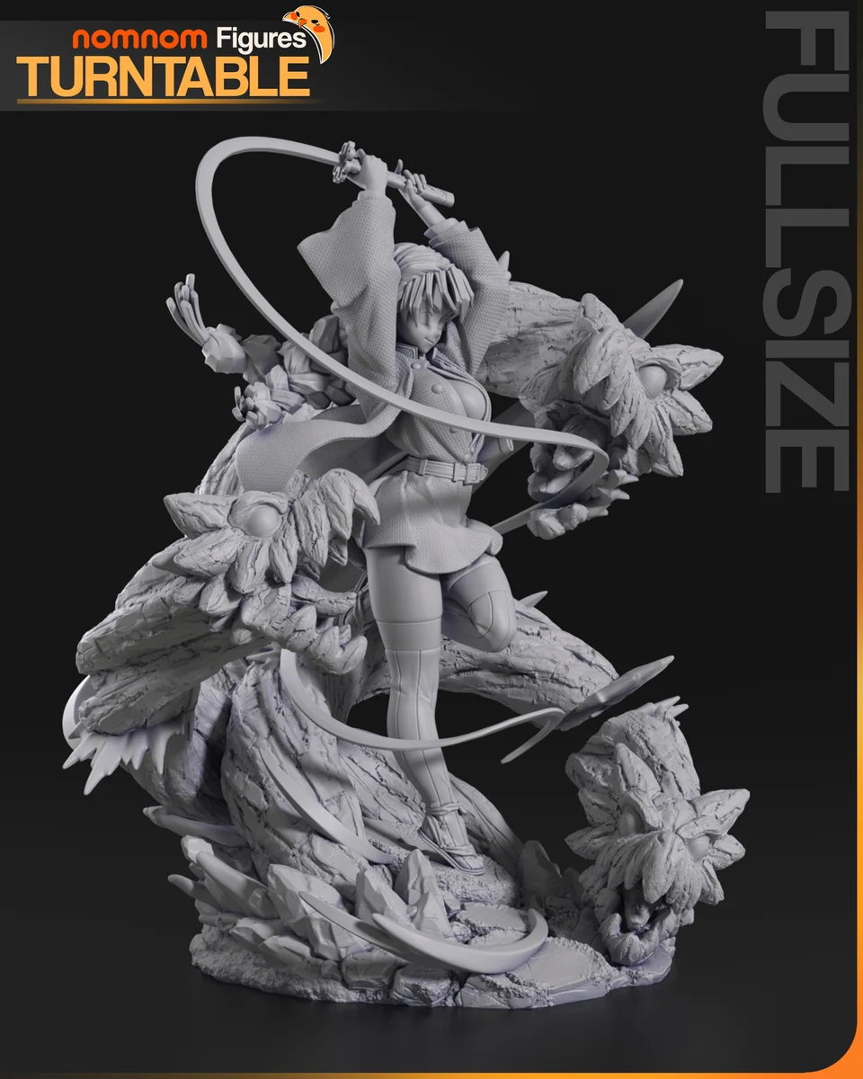 Mitsuri | Fan Art | 3D Printed Resin Model Garage Kit | *Un-Painted* | Nomnom 9