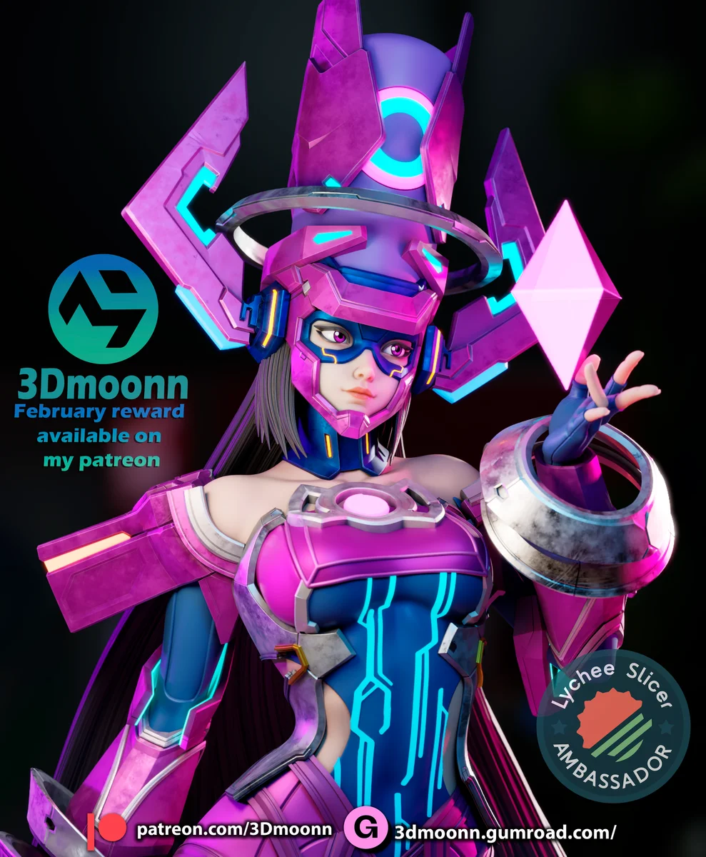 Galacta | Fan Art | 3D Printed Resin Model Garage Kit | *Un-Painted* | 3DMoonn