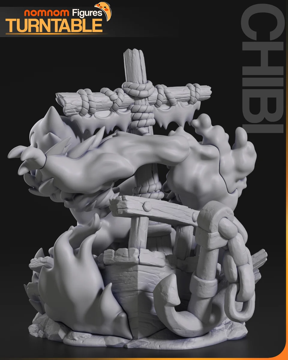 Chibi Ghost Pokemon Diorama | Fan Art | 3D Printed Resin Model Garage Kit | *Un-Painted* | Nomnom 12