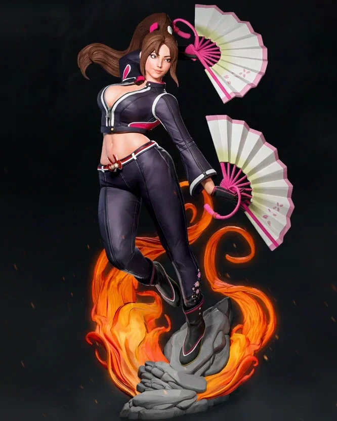 Mai Shiranui (Dress 2 Pose 1) | Fan Art | 3D Printed Resin Model Garage Kit | *Un-Painted* | ES Monster