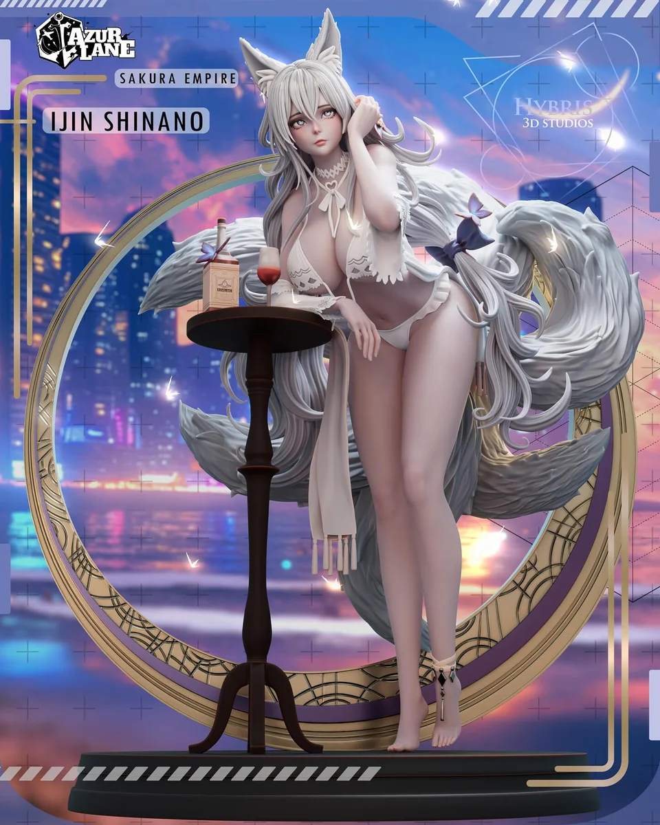Ijin Shinano | Fan Art | 3D Printed Resin Model Garage Kit | *Un-Painted* | Hybris Studios 7