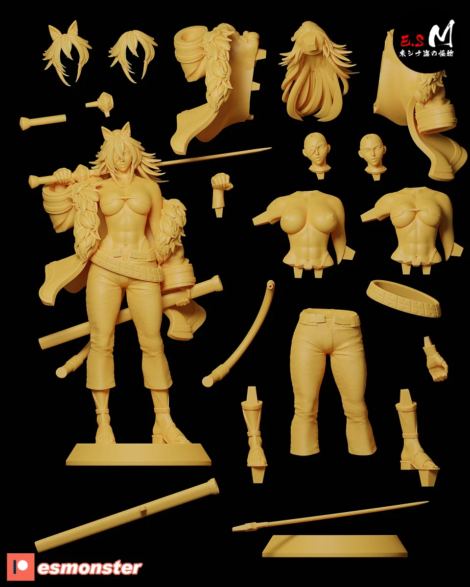 Ghislaine Dedoldia | Fan Art | 3D Printed Resin Model Garage Kit | *Un-Painted* | ES Monster 7