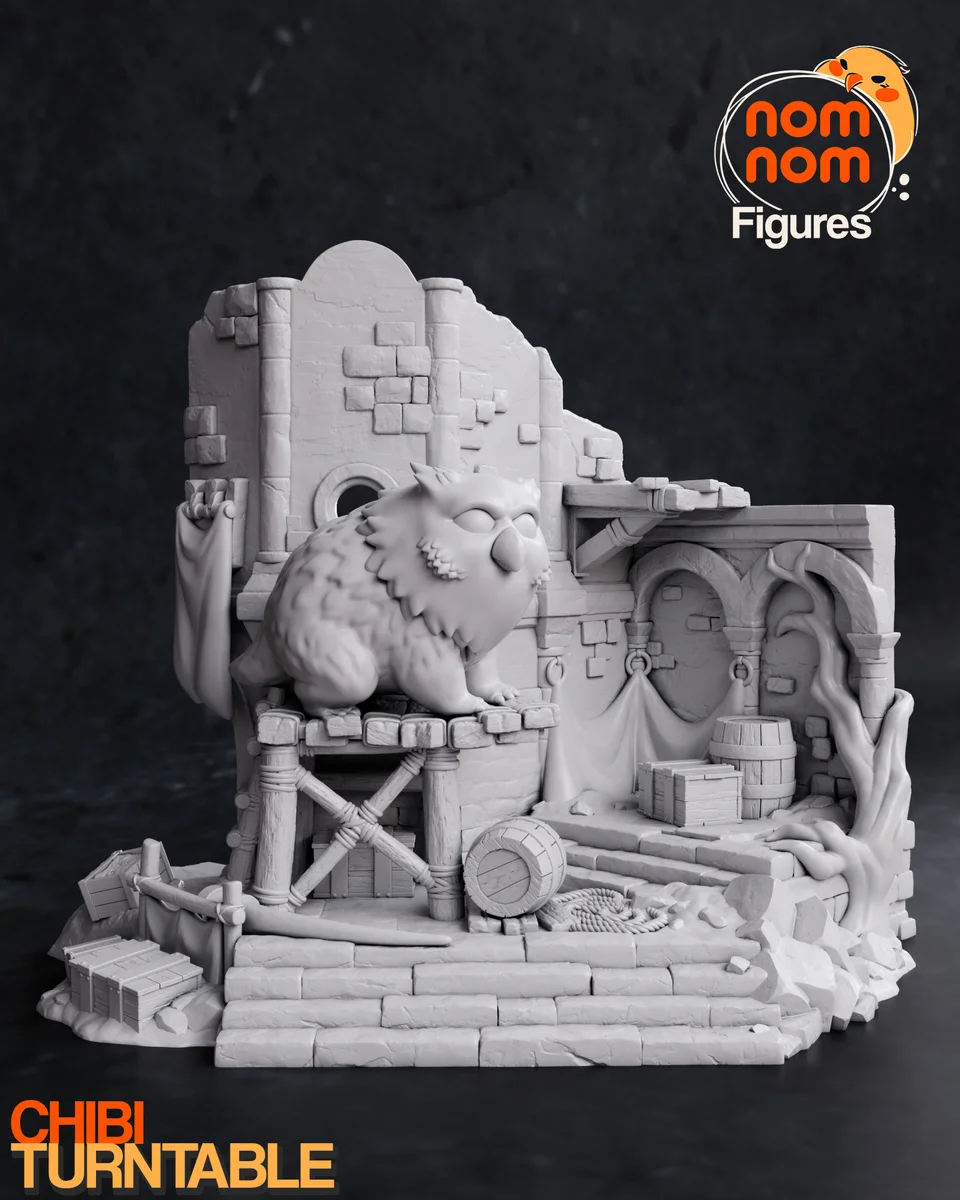 Chibi Baby Owlbear | Fan Art | 3D Printed Resin Model Garage Kit | *Un-Painted* | Nomnom 5