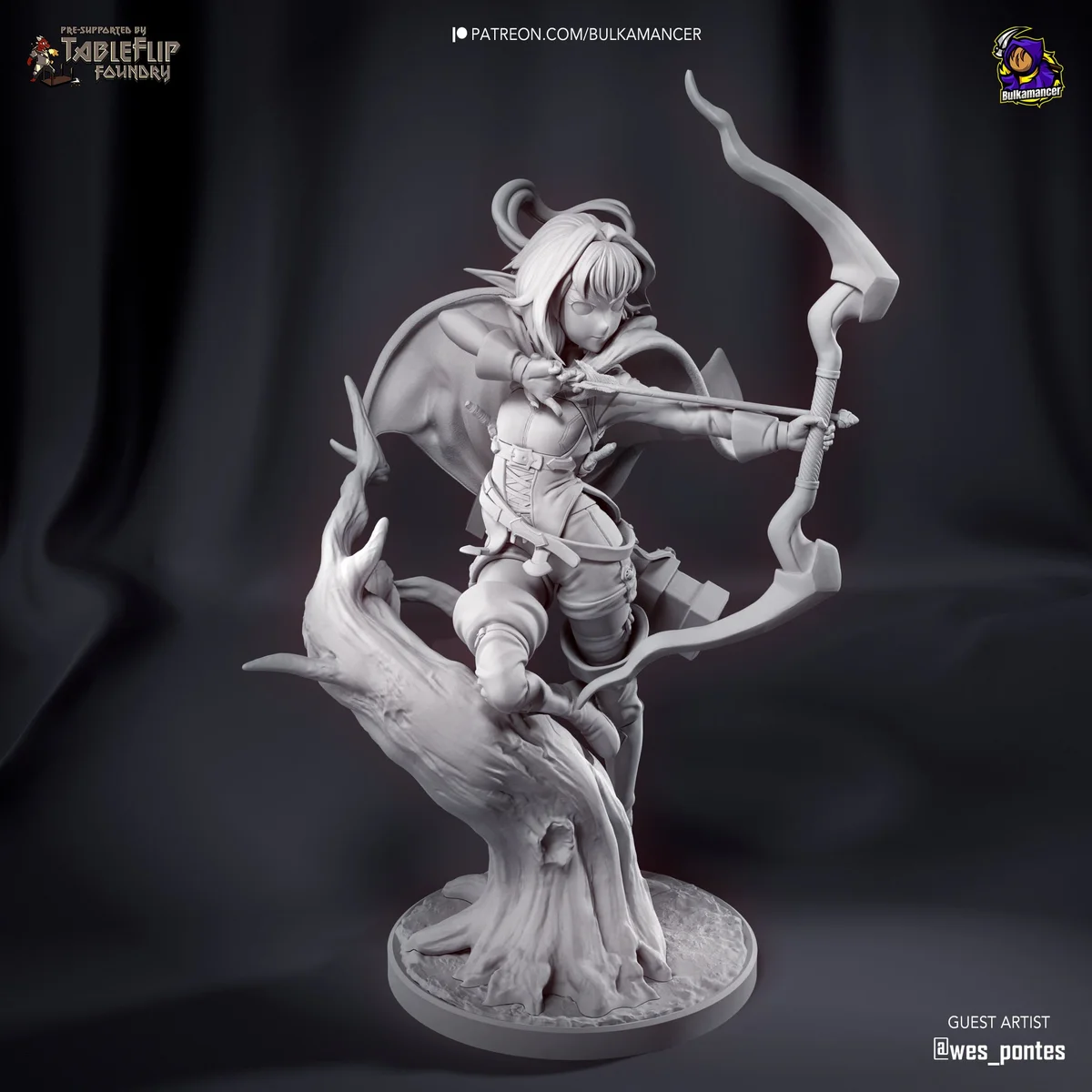 High Elf Archer | Fan Art | 3D Printed Resin Model Garage Kit | *Un-Painted* | Bulkamancer 6