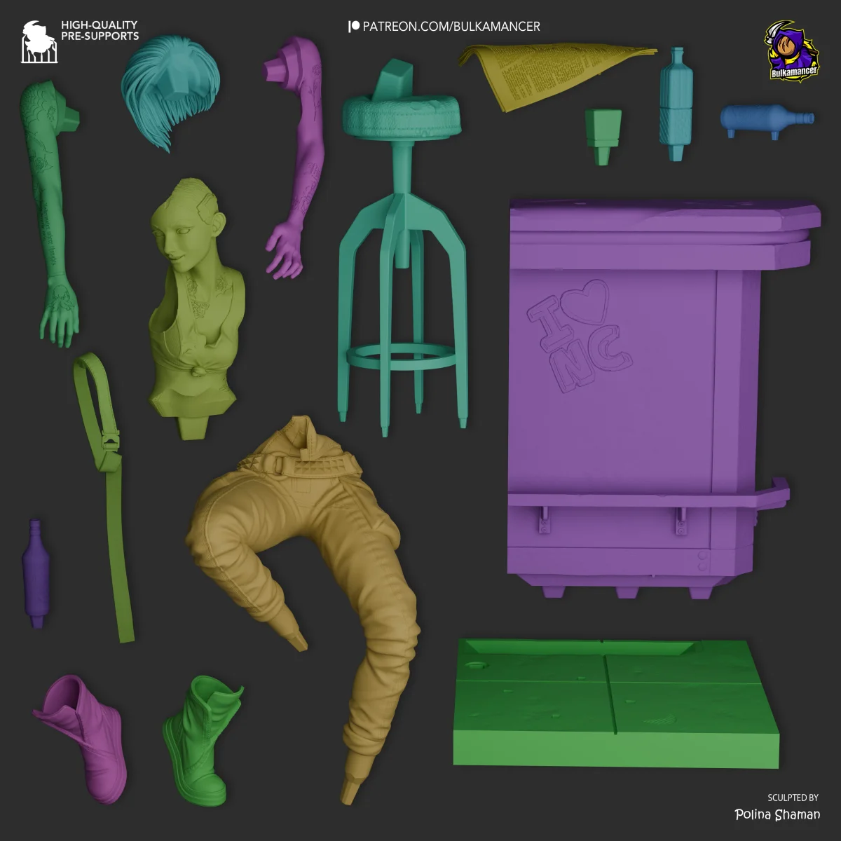 Judy | Fan Art | 3D Printed Resin Model Garage Kit | *Un-Painted* | Bulkamancer 5