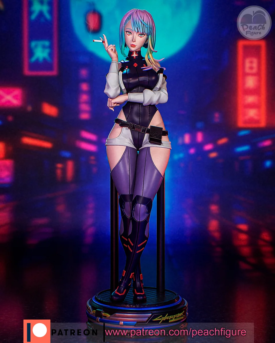 Lucy Cyberpunk | Fan Art | 3D Printed Resin Model Garage Kit | *Un-Painted* | Peach Figure 11