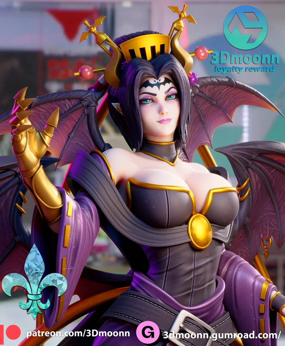 Lilithmon | Fan Art | 3D Printed Resin Model Garage Kit | *Un-Painted* | 3DMoonn