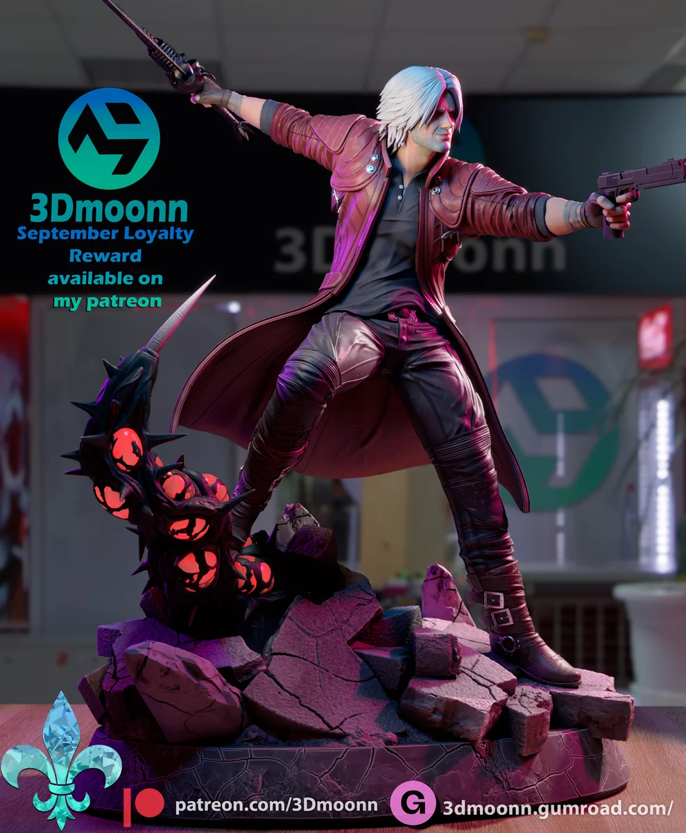 Dante | Fan Art | 3D Printed Resin Model Garage Kit | *Un-Painted* | 3DMoonn 3