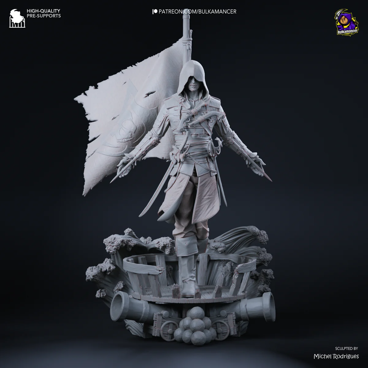 Edward Kenway | Fan Art | 3D Printed Resin Model Garage Kit | *Un-Painted* | Bulkamancer 10