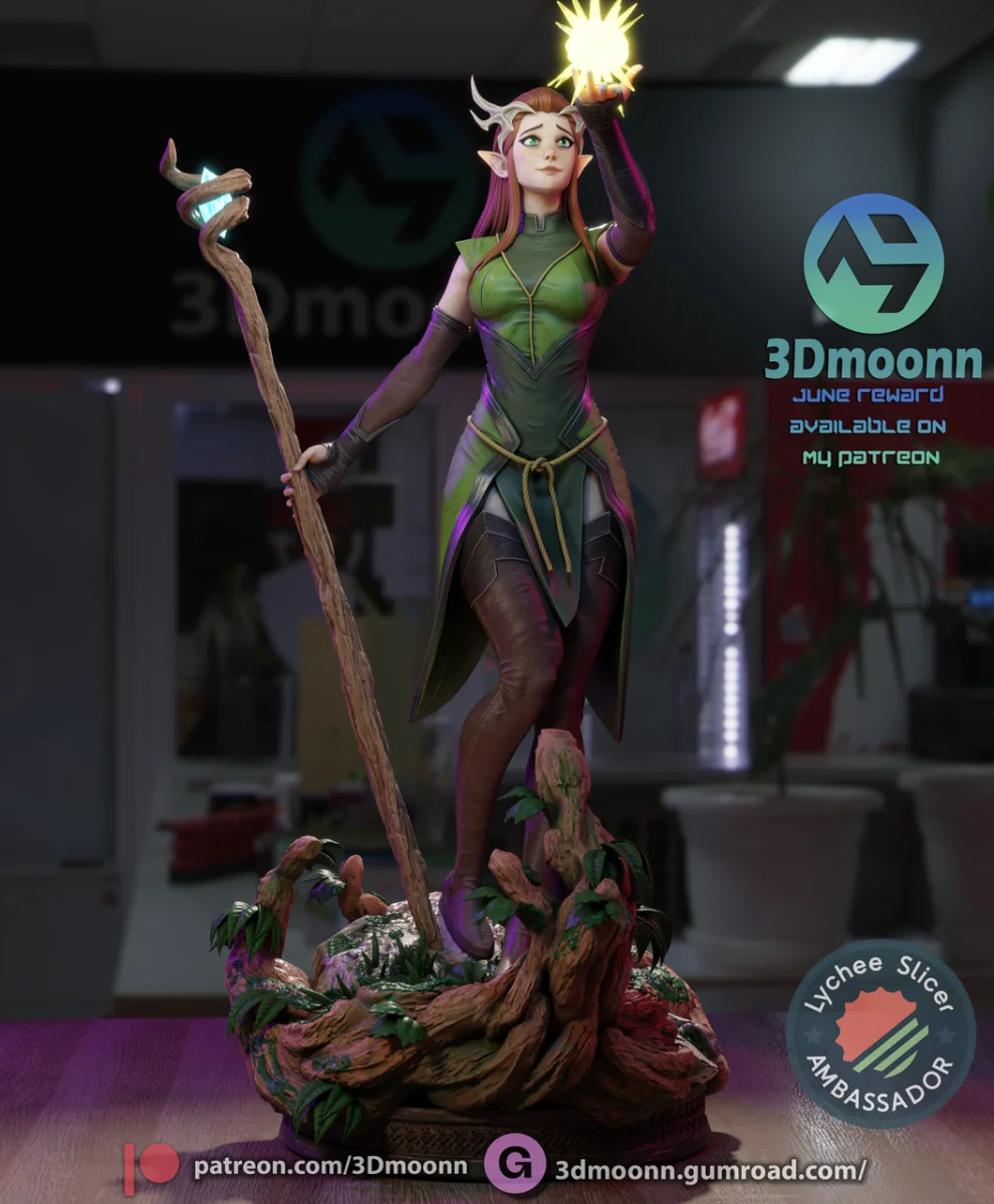 Keyleth | Fan Art | 3D Printed Resin Model Garage Kit | *Un-Painted* | 3DMoonn 4