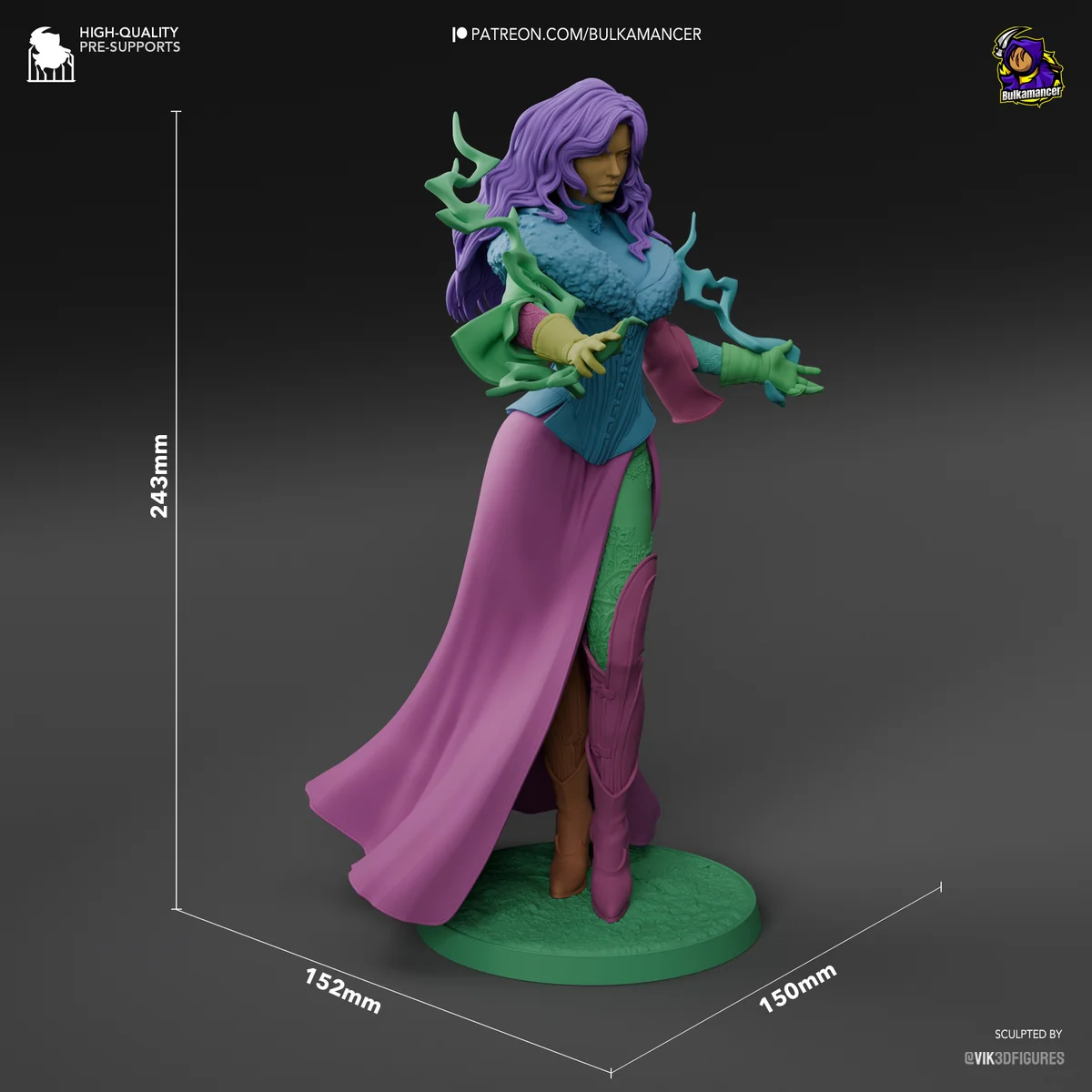 Yennefer | Fan Art | 3D Printed Resin Model Garage Kit | *Un-Painted* | Bulkamancer 5
