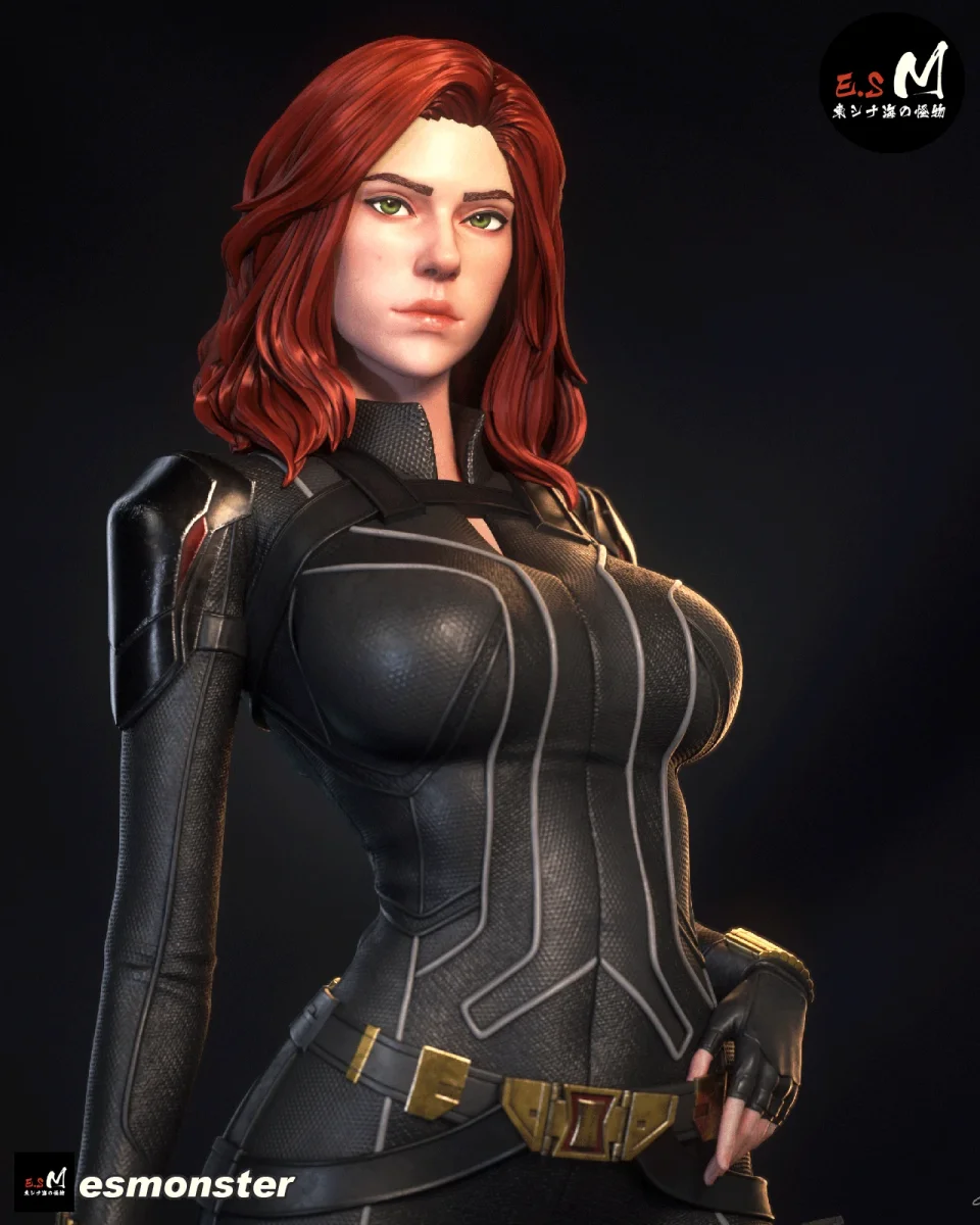 Black Widow | Fan Art | 3D Printed Resin Model Garage Kit | *Un-Painted* | ES Monster