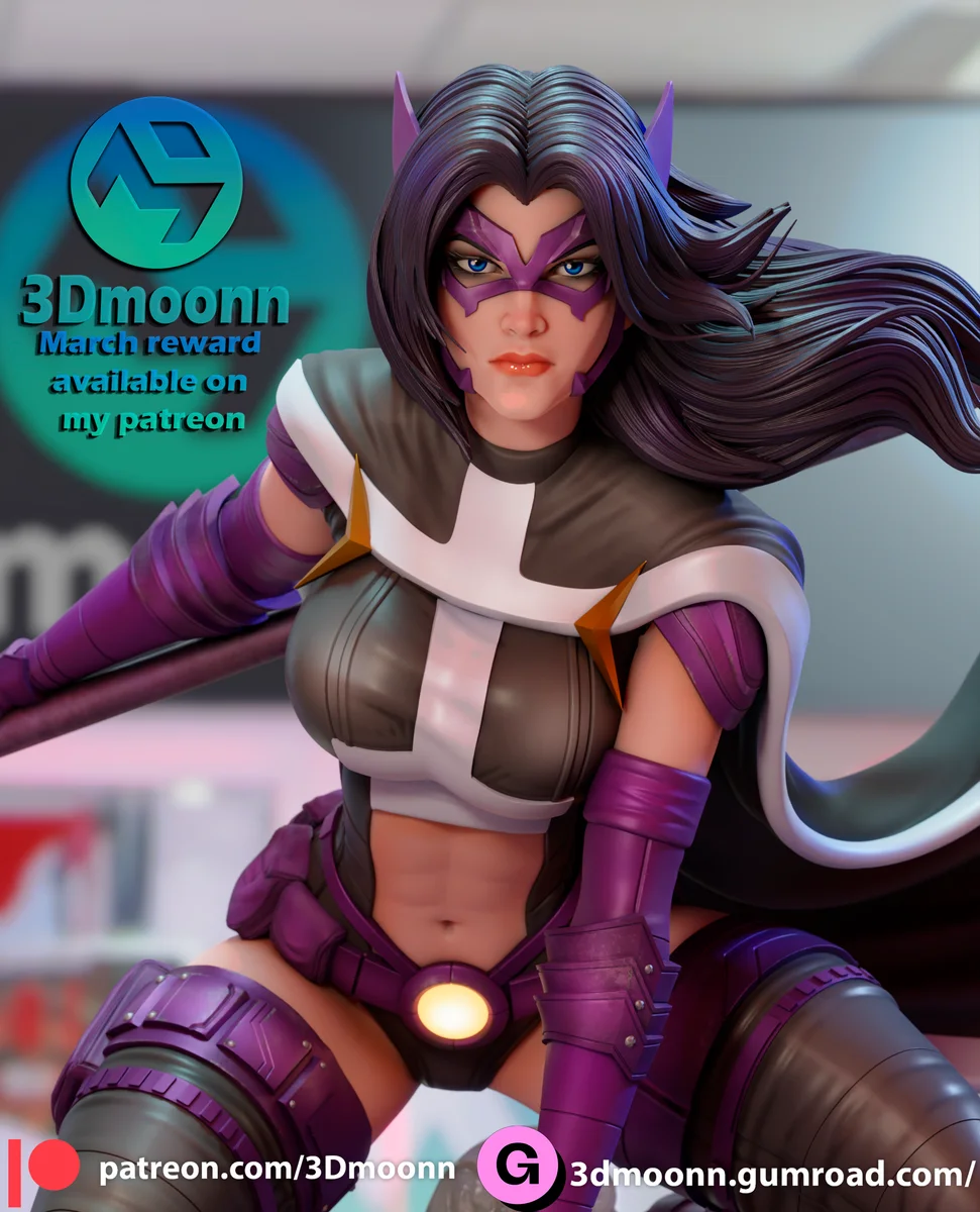 Huntress | Fan Art | 3D Printed Resin Model Garage Kit | *Un-Painted* | 3DMoonn 4