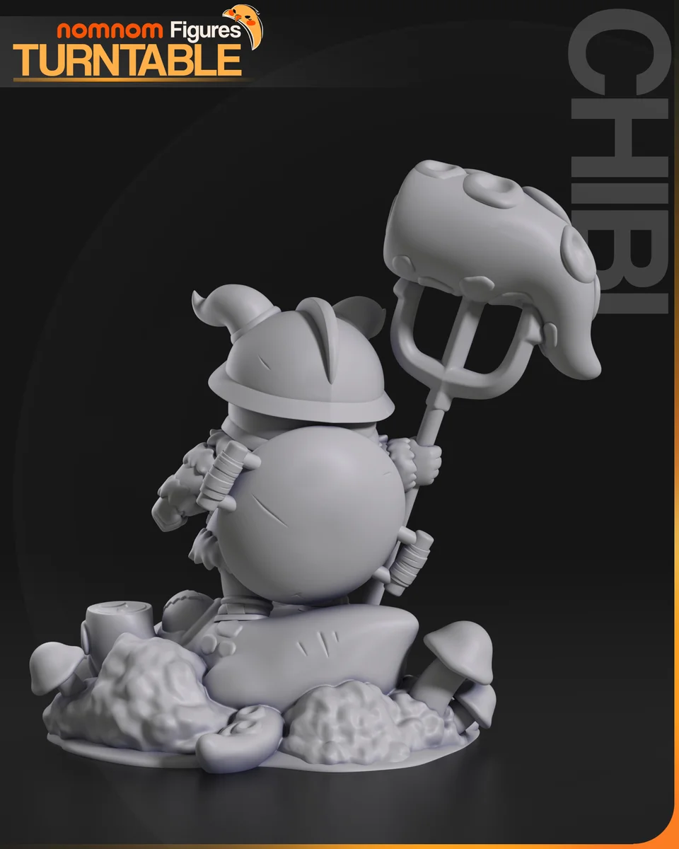 Chibi Senshi | Fan Art | 3D Printed Resin Model Garage Kit | *Un-Painted* | Nomnom 6