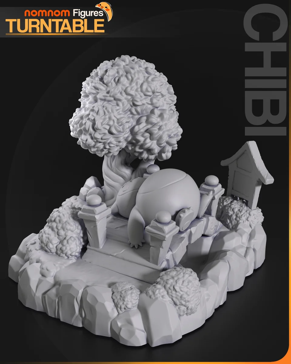 Chibi Snorlax | Fan Art | 3D Printed Resin Model Garage Kit | *Un-Painted* | Nomnom 4