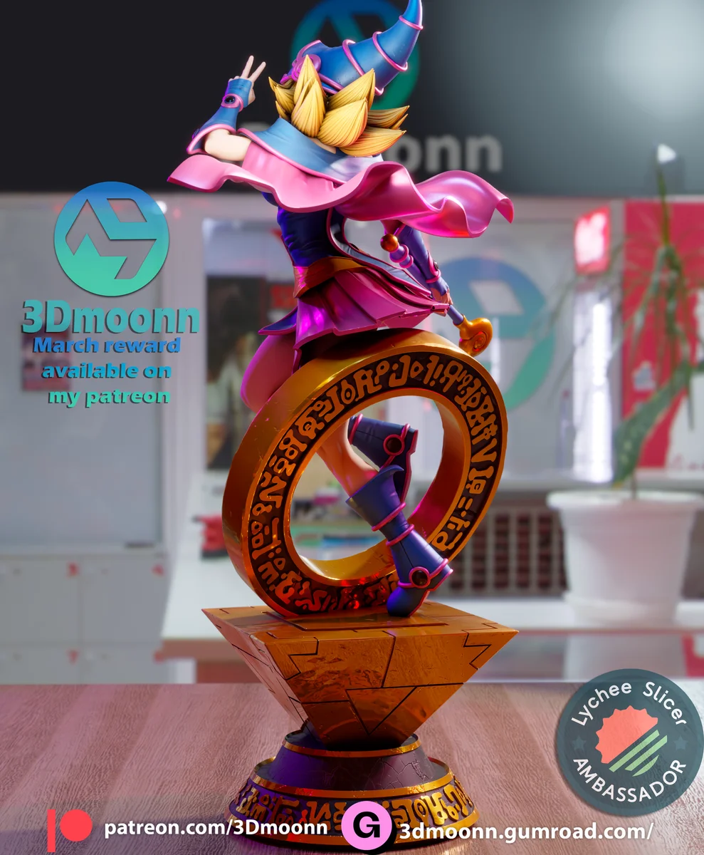 Dark Magician Girl | Fan Art | 3D Printed Resin Model Garage Kit | *Un-Painted* | 3DMoonn 4