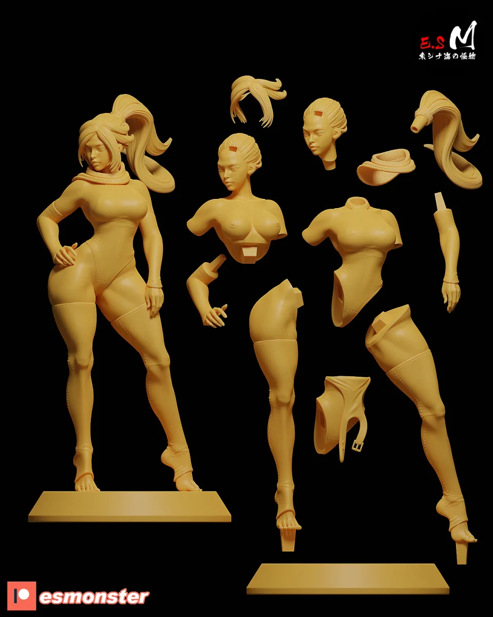Yoruichi | Fan Art | 3D Printed Resin Model Garage Kit | *Un-Painted* | ES Monster 10