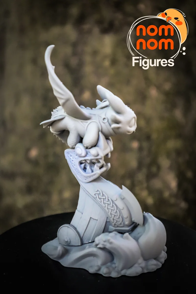 Chibi Toothless | Fan Art | 3D Printed Resin Model Garage Kit | *Un-Painted* | Nomnom 6